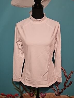 Under Armour Women’s White Long Sleeve Mock Neck Performance Top